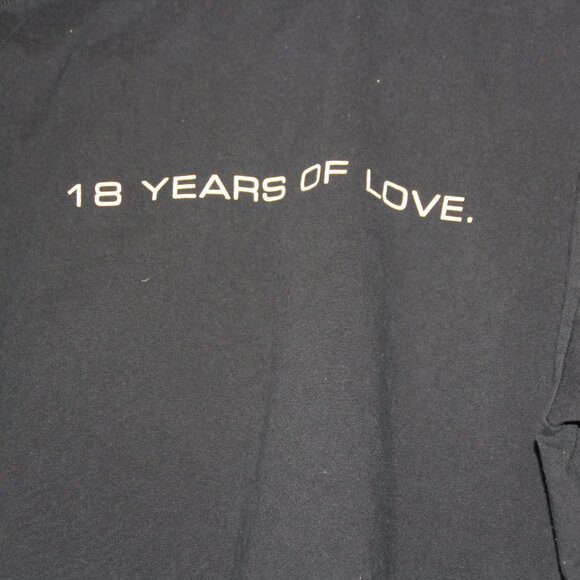 Vintage Men's Nike Air Jordan 18 Years of Love T-Shirt Black Sz Large - Picture 5 of 8